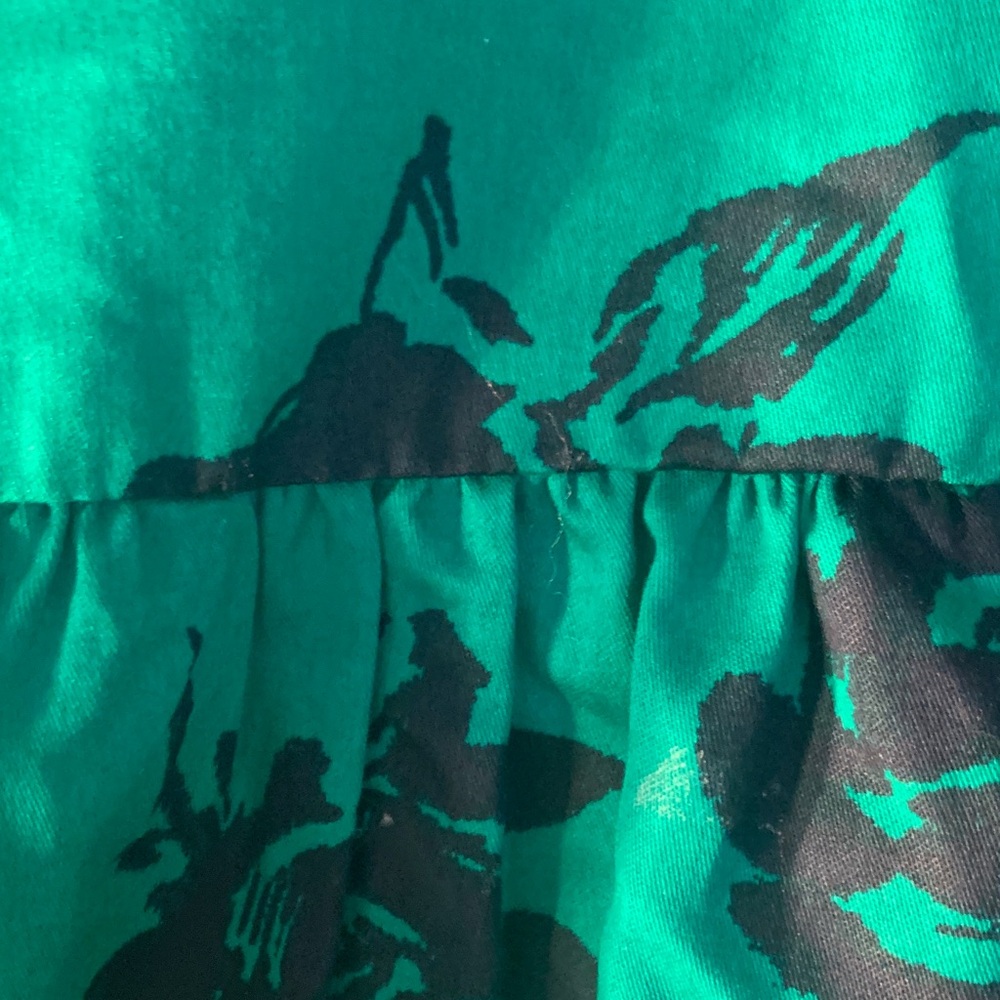 Janie and Jack Elegant Floral A-Line Dress in green and Black - Picture 4 of 9